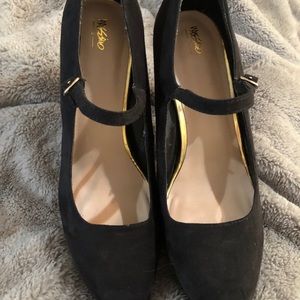 Mossimo Bettie Page Suede Mary Jane Pin Up Heels 10